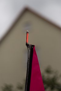 Flag with light from the back